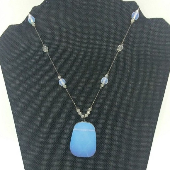 Crystal Beaded Necklace Synthetic Opalite Gemstone - Picture 1 of 2